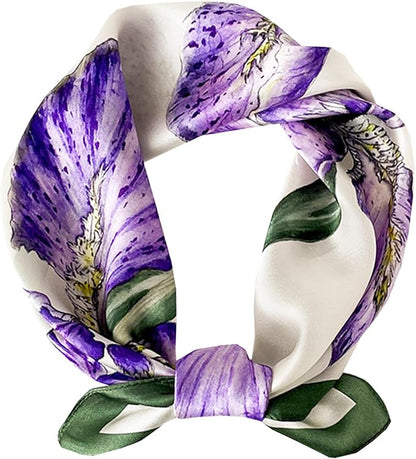 Neck Scarf For Womens Silky Head Scarves Hair Bandanas Square Scarf Fashion Accessories lightweight