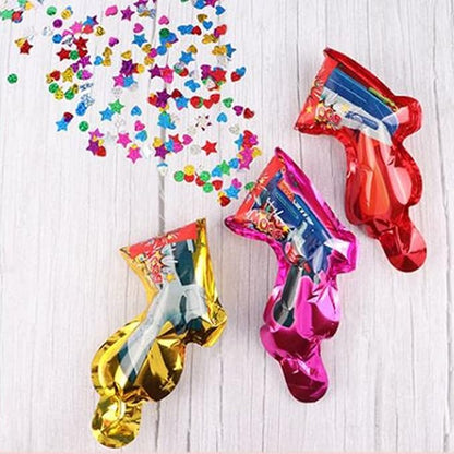 Srliya 10Pcs Party Confetti Poppers, Thickened Aluminum Film Handheld Confetti Shooters for Birthday Wedding Graduation, Mixed Color, Suitable for All Parties
