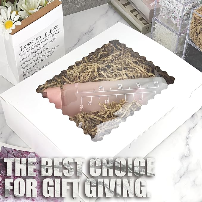 Lechay Crinkle Cut Paper Shred Filler, Box Filler Shredded Paper for Baskets Stuffing for Mother's Day Graduation Birthday Halloween (brown)