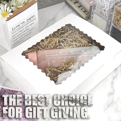 Lechay Crinkle Cut Paper Shred Filler, Box Filler Shredded Paper for Baskets Stuffing for Mother's Day Graduation Birthday Halloween (brown)