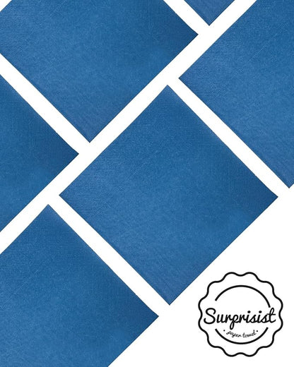 Lake Blue Cocktail Napkins 5 * 5inch disposable Beverage Napkin paper for Cocktail, Wedding, Dinner，Birthday Party Dessert Wine Paper Napkins（ 120 Count）