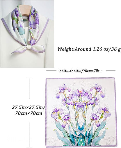 Neck Scarf For Womens Silky Head Scarves Hair Bandanas Square Scarf Fashion Accessories lightweight