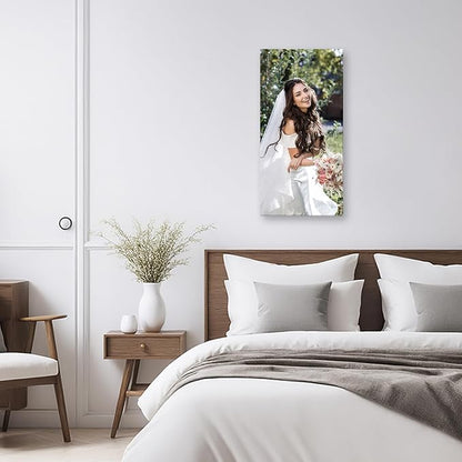 DBLAKI Personalized Custom Canvas Prints - Custom Framed Canvas Prints With Your Photos,Printed Photo To Canvas Wall Art Ideal for Home Decor Gifts Keepsakes 12" x24"