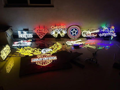 Neon Signs Beer Bar Club Bedroom Compatible For Miller Genuine Draft Car Glass Neon Signs for Office Hotel Pub Cafe Birthday Party Man Cave Neon Light Art Wall Lights 24 X 20 Inches