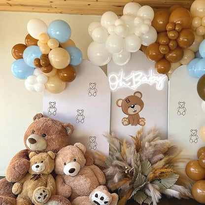Blue and Brown Party Balloons 50pcs 12 Inch brown blue Latex Balloons for Party Decoration Weddings, Backyard Gatherings, Cocktail Parties Holiday Events Decoration