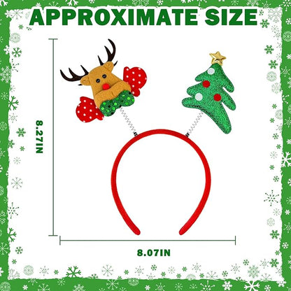 Christmas Headbands Hat Toppers Bulk 24 PCS, Christmas Headwear Party Favors Gifts-One Size Fits All, Holiday Friendsmas Decor Photo Props for Costume Outfit, Office Class Giveaways Games Prizes
