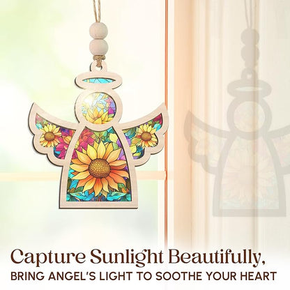 Angel Ornaments for Christmas Tree - Guardian Angel Suncatcher with Card for Tree Decorations - Sympathy Gifts for Loss of Loved One, Christmas Ornaments 2025, Sun Catchers for Home Decor