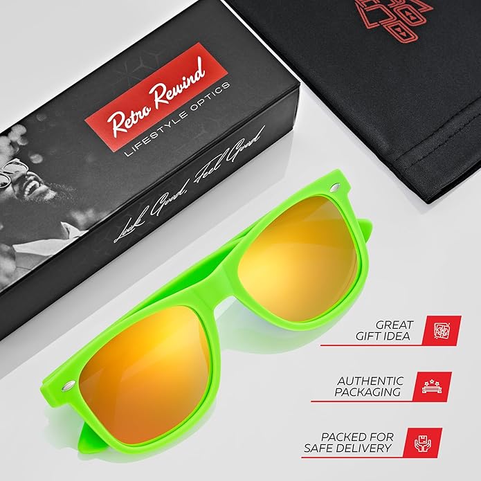 Retro Rewind Polarized Sunglasses for Men and Women - UV Protection Classic Sun Glasses