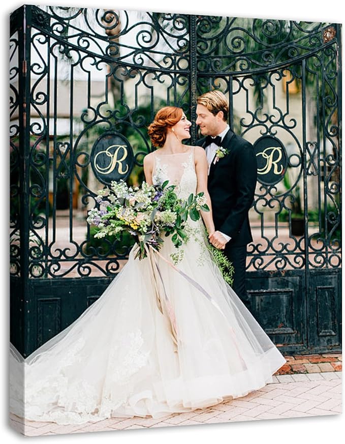 DBLAKI Personalized Custom Canvas Prints - Custom Framed Canvas Prints With Your Photos,Printed Photo To Canvas Wall Art Ideal for Home Decor Gifts Keepsakes 11" x14"