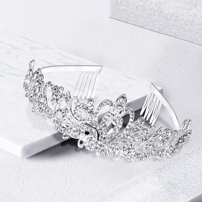 COCIDE Tiara Crystal Crowns Rhinestone Crown Bride Bridal Wedding Birthday Party for Women