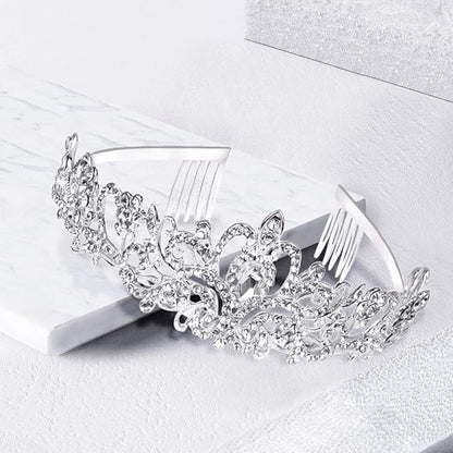 COCIDE Tiara Crystal Crowns Rhinestone Crown Bride Bridal Wedding Birthday Party for Women
