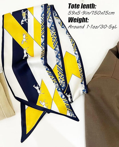 Head Scarf Hair Neck Scarves For Women Purse Bag Scarfs For Handbags Silky Long Thin Satin Headscarf Fashion
