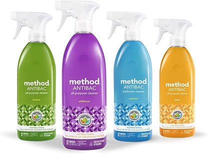 Method Antibacterial All-Purpose Cleaner Spray, Citron, Kills 99.9% of Household Germs, 28 Fl Oz (Pack of 8)
