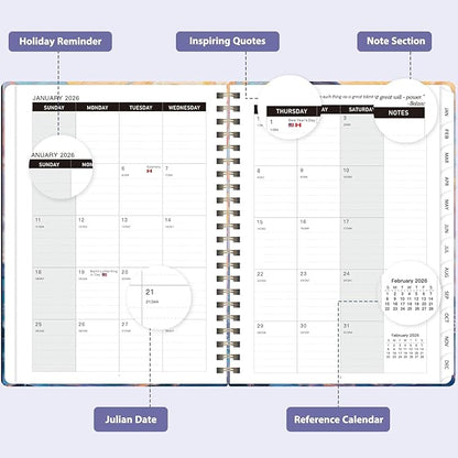 2026 Planner, Weekly and Monthly Calendar Academic Planner, Jan 2026 - Dec 2026, Planning Agenda Book for Desk Accessories and School Supplies - A5 (6.3'' x 8.5'')
