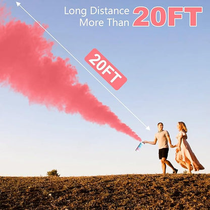 Giant Gender Reveal Fire Extinguisher Color Blasters: 2 Pcs Pink Blaster Only for Baby Girl with Pink Smoke suitable Gender Reveal Party Decorations - Blasts 20+ Feet (Pink)
