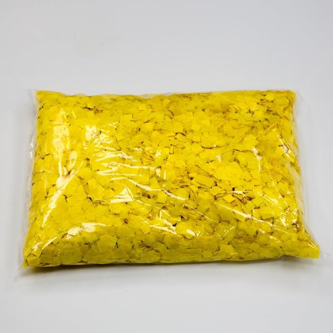 Ultimate Confetti, Yellow Biodegradable Confetti Squares - Flame-Resistant and Slow-Falling Tissue Paper Confetti for Cannon and Launcher use – Best for Celebrations - 1 lb, 16 oz