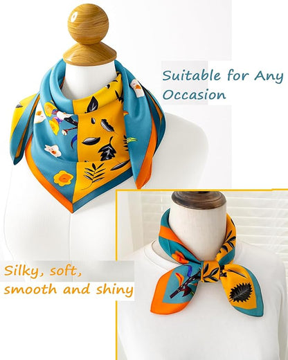 Neck Scarf For Womens Silky Head Scarves Hair Bandanas Square Scarf Fashion Accessories lightweight