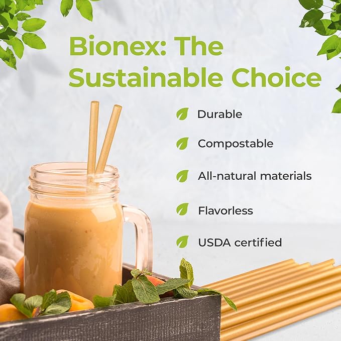 Wrapped Biodegradable Straws – 8” Sugarcane Drinking Straws, Plastic-Free & Compostable – Bulk Wholesale Case for Distributors, Restaurants & Cafes (2,000 Count per Case)