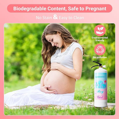 Giant Gender Reveal Fire Extinguisher Color Blasters: 2 Pcs Pink Blaster Only for Baby Girl with Pink Smoke suitable Gender Reveal Party Decorations - Blasts 20+ Feet (Pink)