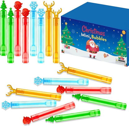 200 Pack Bulk Christmas Bubbles Party Favors Supplies,Mini Holiday Christmas Treats Bags Stocking Fillers Novelty Items Toys for Toddler Kids,X-mas Parade Giveaways Prizes Trinkets for Students
