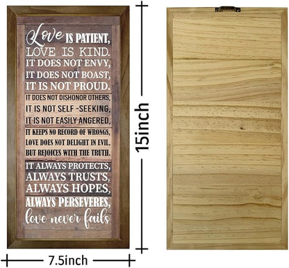 Gkwa Love is Patient Love is Kind Walls Art, 1 Corinthians 13 Walls Arts, God Wall Decor, Bible Quotes Wall Decor A073