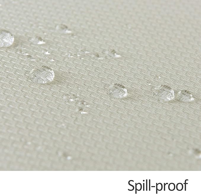 maxmill Jacquard Square Tablecloth Waterproof Spillproof Wrinkle Resistant Soft Textured Table Cloth for Dinner and Party Washable Polyester Fabric, Indoor and Outdoor Use, 60 x 60 Inch, Ivory