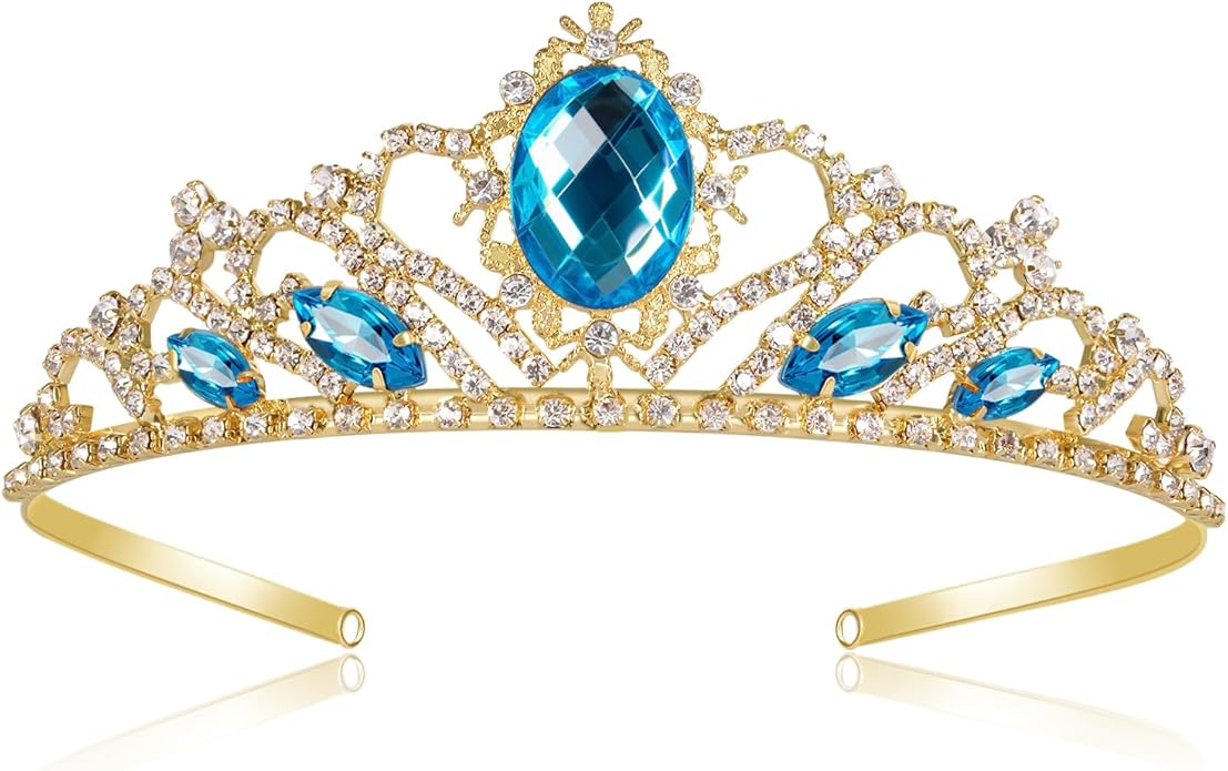 Princess Crown Sparkle Gold Crown Headband Princess Dress Up Accessories for Halloween Christmas Party