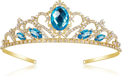 Princess Crown Sparkle Gold Crown Headband Princess Dress Up Accessories for Halloween Christmas Party