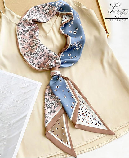 Head Scarf Hair Neck Scarves For Women Purse Bag Scarfs For Handbags Silky Long Thin Satin Headscarf Fashion