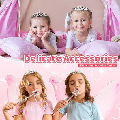 32 Pieces Girls Crystal Tiara Crown Rhinestone Tiara Headband Crystal Princess Tiaras Silver Heart Crown Headband for Wedding Prom Birthday Party Hair Jewelry (Pretty Style)