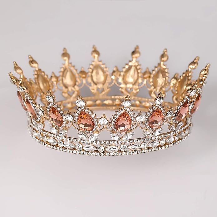 FORSEVEN Queen Crown Rhinestone Wedding Crowns and Tiaras for Women Costume Party Hair Accessories Princess Birthday Crown Crystal Bridal Crown Christmas Decorations Headband