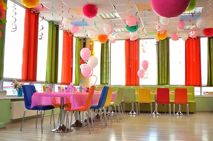 30 pcs Blue Hanging Swirl Decorations Swirls Party Decorations Plastic Party Streamer for Ceiling, 26"