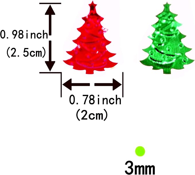 Merry Christmas Party Confetti - Christmas Tree Foil Metallic Sequins Table Confetti New Years Eve Celebration Wedding Santa Xmas Party Sprinkles Confetti Decorations, 60g