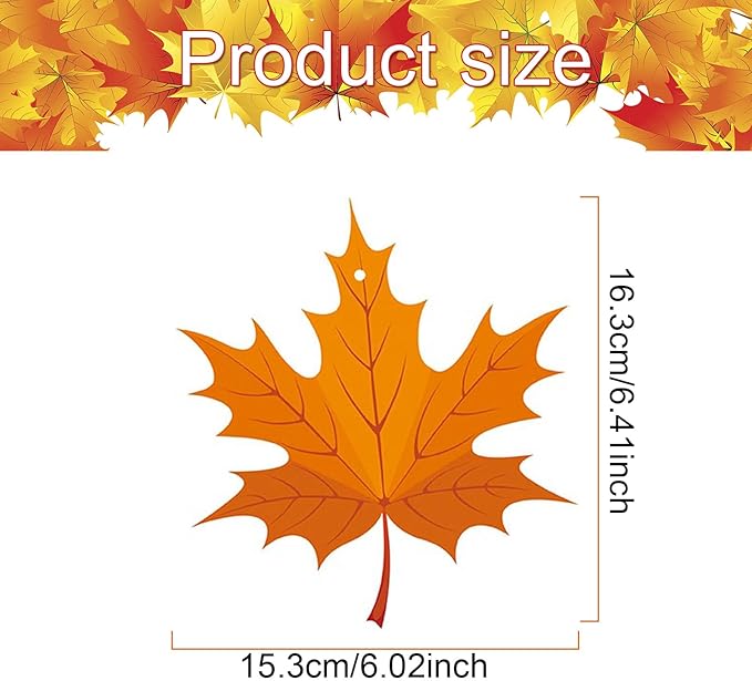 Fall Thanksgiving Hanging Swirls Decoration Big Maple Leaf Hanging Foil Swirls Ceiling Decor for Thanksgiving Party Supplies Autumn Harvest Ceiling Hanging 8Pcs