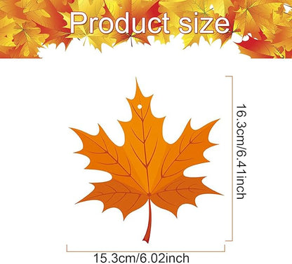 Fall Thanksgiving Hanging Swirls Decoration Big Maple Leaf Hanging Foil Swirls Ceiling Decor for Thanksgiving Party Supplies Autumn Harvest Ceiling Hanging 8Pcs