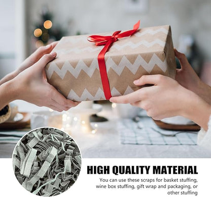 ZEBMOON 2 LB Light Grey Crinkle Cut Paper Shred Filler Great for Gift Wrapping, Basket Filling, Birthday, Wedding, Halloween, Thanksgiving, Christmas Day, New Year Party Decorations Filling Supplies