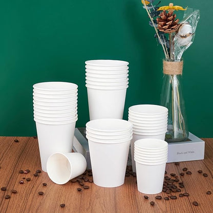 LITOPAK 480 Pack 5 oz Disposable Paper Coffee Cups, White Hot Espresso Cups for Party, Picnic, and Travel