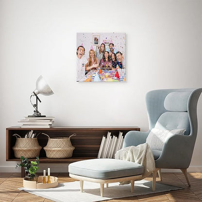DBLAKI Personalized Custom Canvas Prints - Custom Framed Canvas Prints With Your Photos,Printed Photo To Canvas Wall Art Ideal for Home Decor Gifts Keepsakes 16" x16"