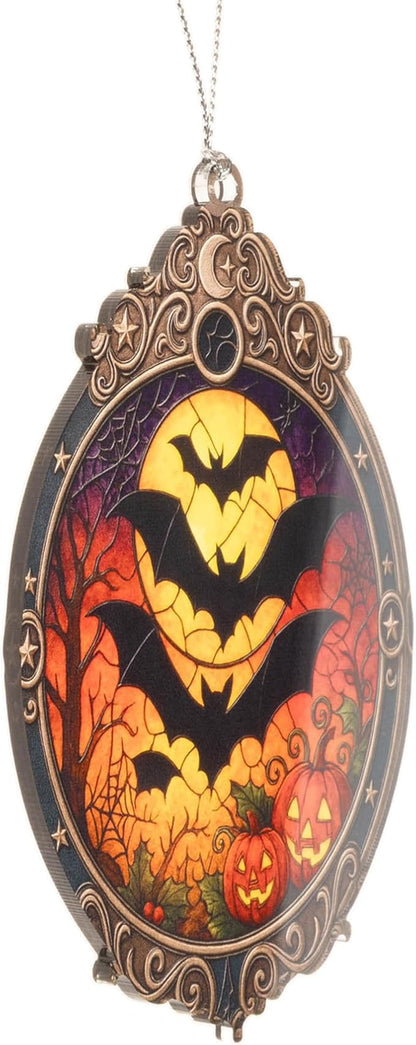 Halloween Bat Ornament – Pumpkin Halloween Decor | Spooky Halloween Decoration + Halloween Ornament Gift – Halloween Window Hanging 2025 – Christmas ornament 2025