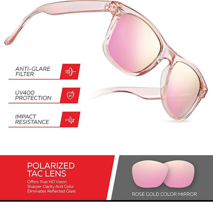 Retro Rewind Polarized Sunglasses for Men and Women - UV Protection Classic Sun Glasses