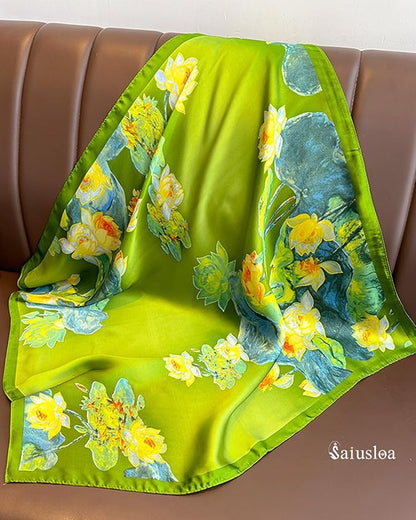 Neck Scarf For Womens Silky Head Scarves Hair Bandanas Square Scarf Fashion Accessories lightweight