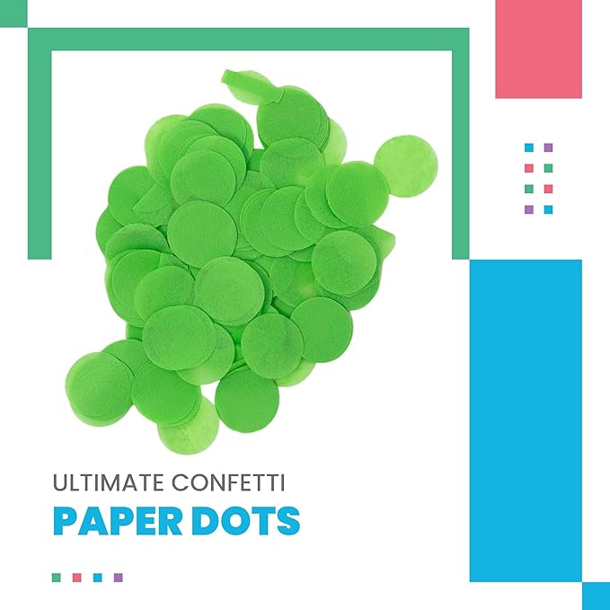 Ultimate Confetti - 1" Light Green Tissue Paper Confetti Dots - 30,000 Pieces (1lb)