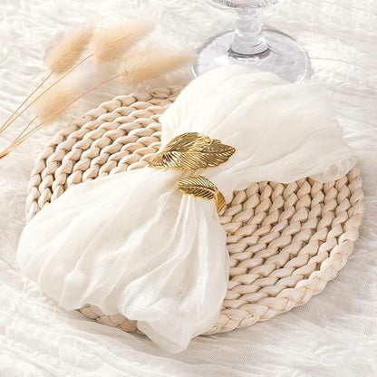 Socomi Ivory White Cheesecloth Napkins Fall Thanksgiving Cheese Cloths Gauze Set of 50 Boho Washable Dinner Table Napkins for Wedding Party Baby Shower Birthday Party Decor