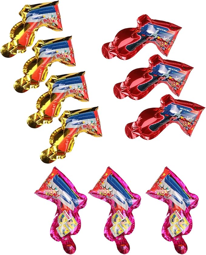 Srliya 10Pcs Party Confetti Poppers, Thickened Aluminum Film Handheld Confetti Shooters for Birthday Wedding Graduation, Mixed Color, Suitable for All Parties