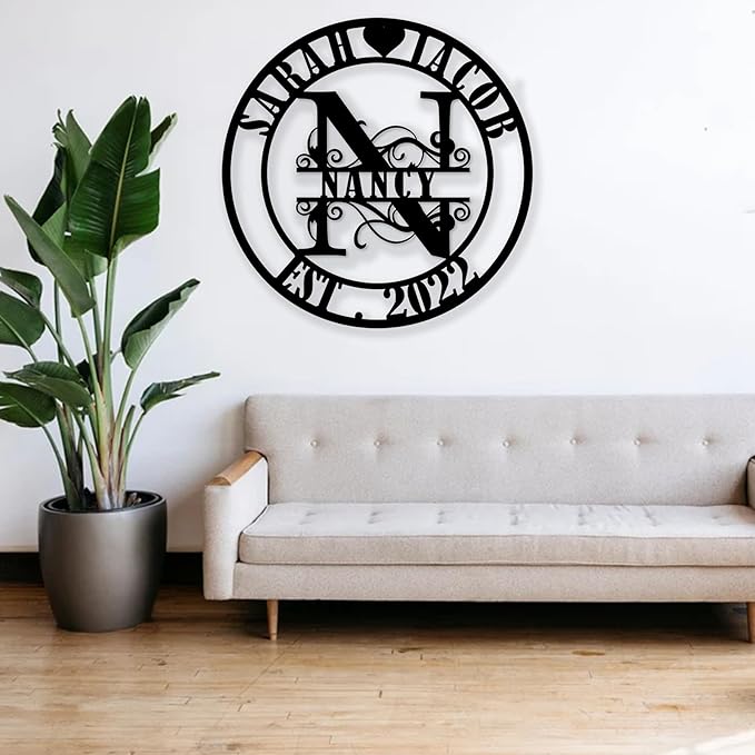 Personalized Metal Name Signs, Custom Name Signs, Custom Family Name Sign, Last Name Sign, Metal Wall Art, Personalized Wall Decor, Customized Wedding Gift