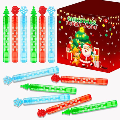 Bulk Christmas Party Favors Prizes for Kids 100 Pack, Christmas Mini Bubbles Goodie Treat Bag Stocking Stuffers for Toddlers, Xmas Holiday Toys Gifts Classroom Supplies Games Giveaways for Boys Girls