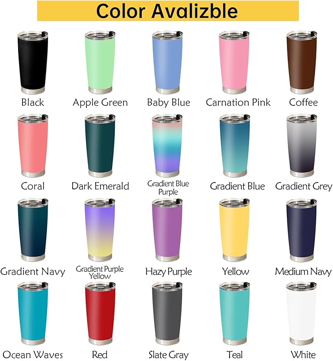 Personalized Tumbler with Pictures Text, Custom Photo Stainless Steel Coffee Tumbler, Coffee Travel Cup Mug 20 Oz Custom Gifts for Fathers Day Christmas Birthday for Dad Mom Kids