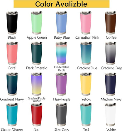 Personalized Tumbler with Pictures Text, Custom Photo Stainless Steel Coffee Tumbler, Coffee Travel Cup Mug 20 Oz Custom Gifts for Fathers Day Christmas Birthday for Dad Mom Kids