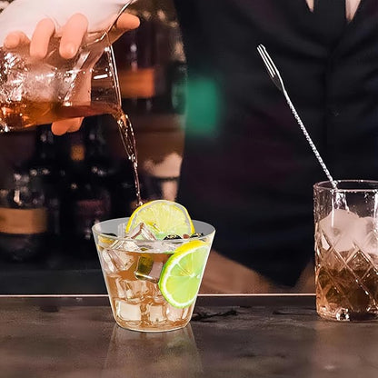 300 Pack 9 oz Clear Disposable Plastic Cups, Clear Plastic Cups Tumblers Cocktail Glasses, Disposable For Holiday, Wedding, Party