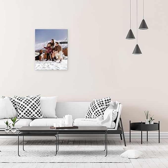 DBLAKI Personalized Custom Canvas Prints - Custom Framed Canvas Prints With Your Photos,Printed Photo To Canvas Wall Art Ideal for Home Decor Gifts Keepsakes 16" x20"
